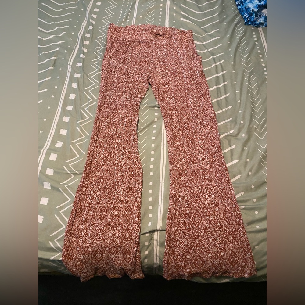 Joe Benbasset Red Paisley Flare Pants